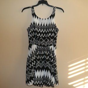 Junior Black and white dress.